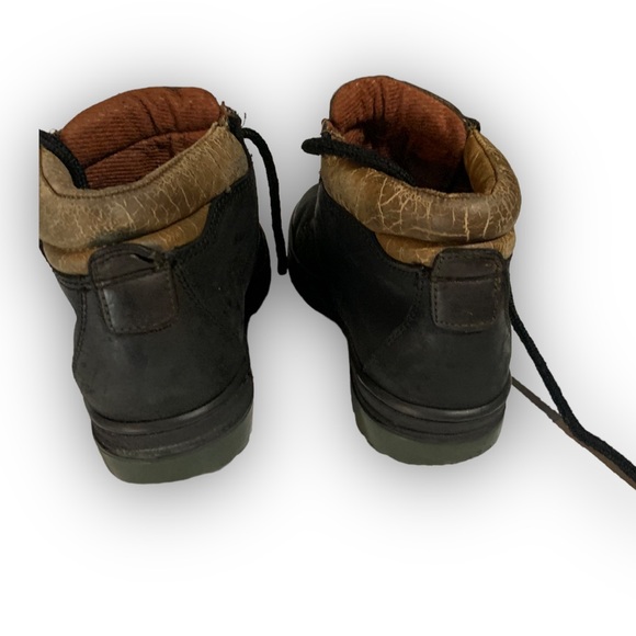 Timberland Men's Outdoors Black Leather Lace Up High Top Round Toe Ankle Boots - Picture 4 of 7